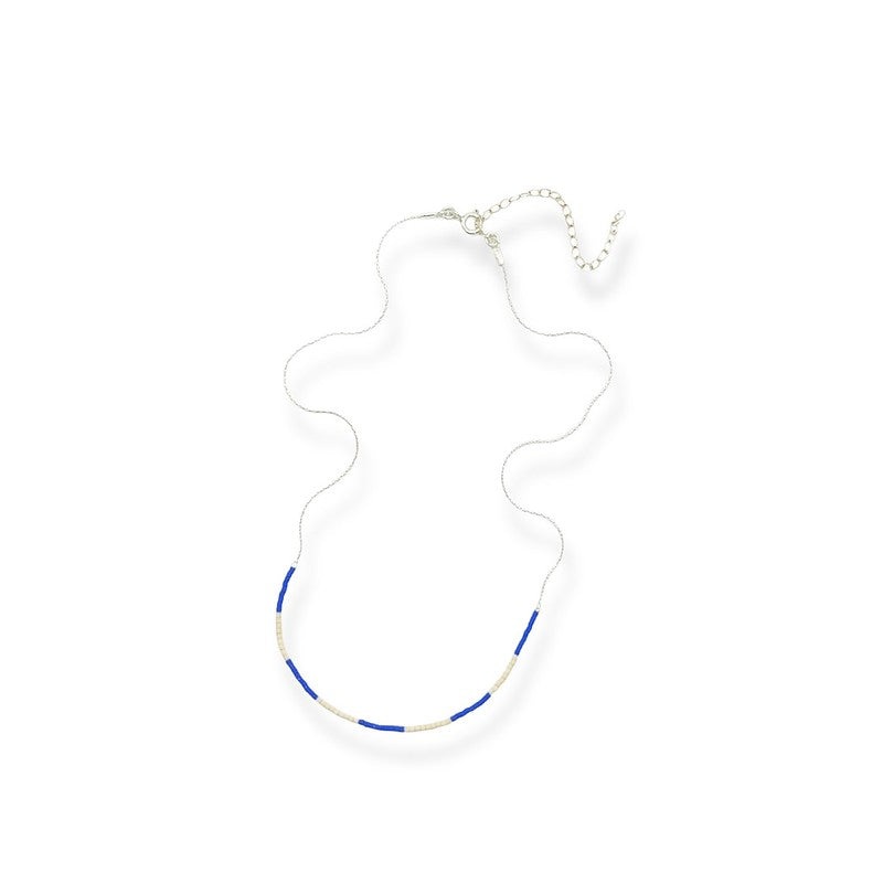 Kaleid Necklace | Japanese Glass Beads on Sterling Silver Chain