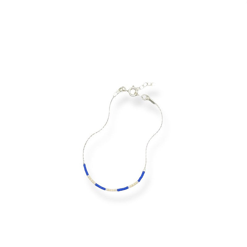 Kaleid Bracelet | Japanese Glass Beads on Sterling Silver Chain
