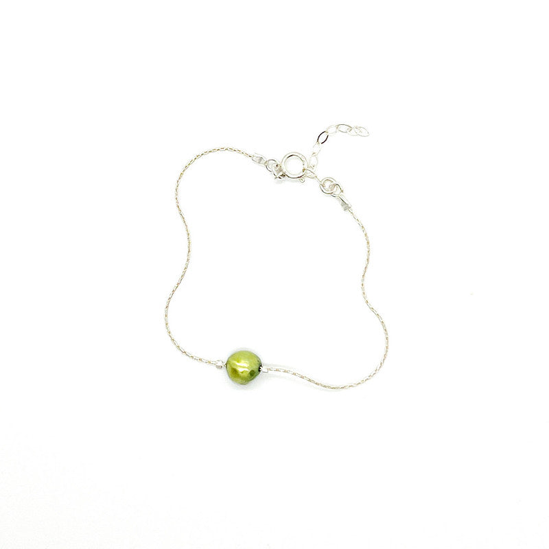 Perla Bracelet | Freshwater Pearls on Sterling Silver Chain