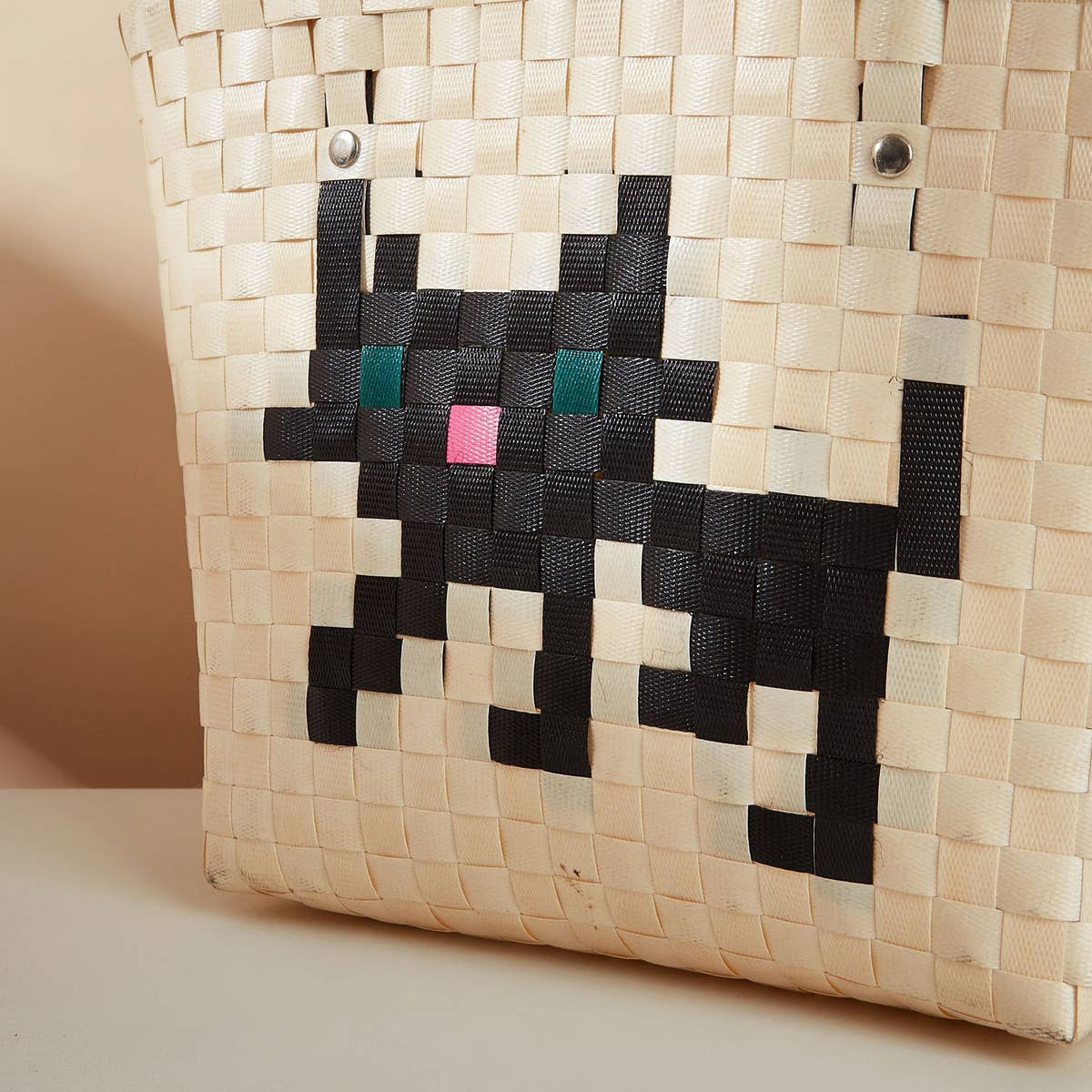 Handwoven Cat Totebag