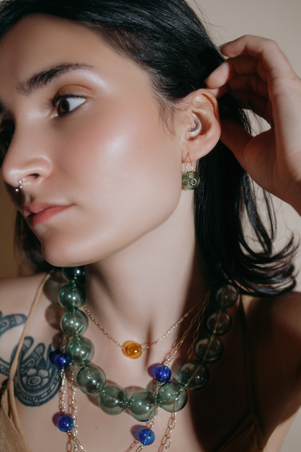 Hav Bauble Necklace | Blown Glass Spheres &amp; 14k Gold-filled Chain