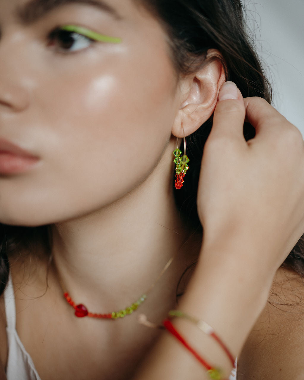 Large Spark Crystal Hoops | Friendship Collection