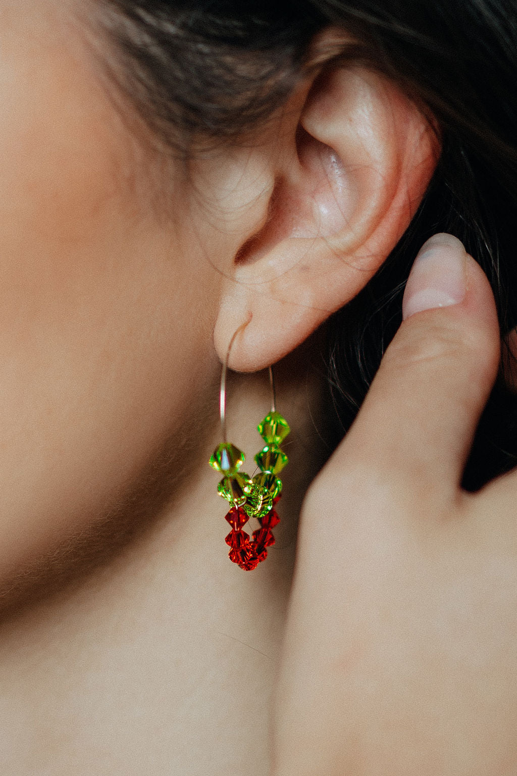Large Spark Crystal Hoops | Friendship Collection