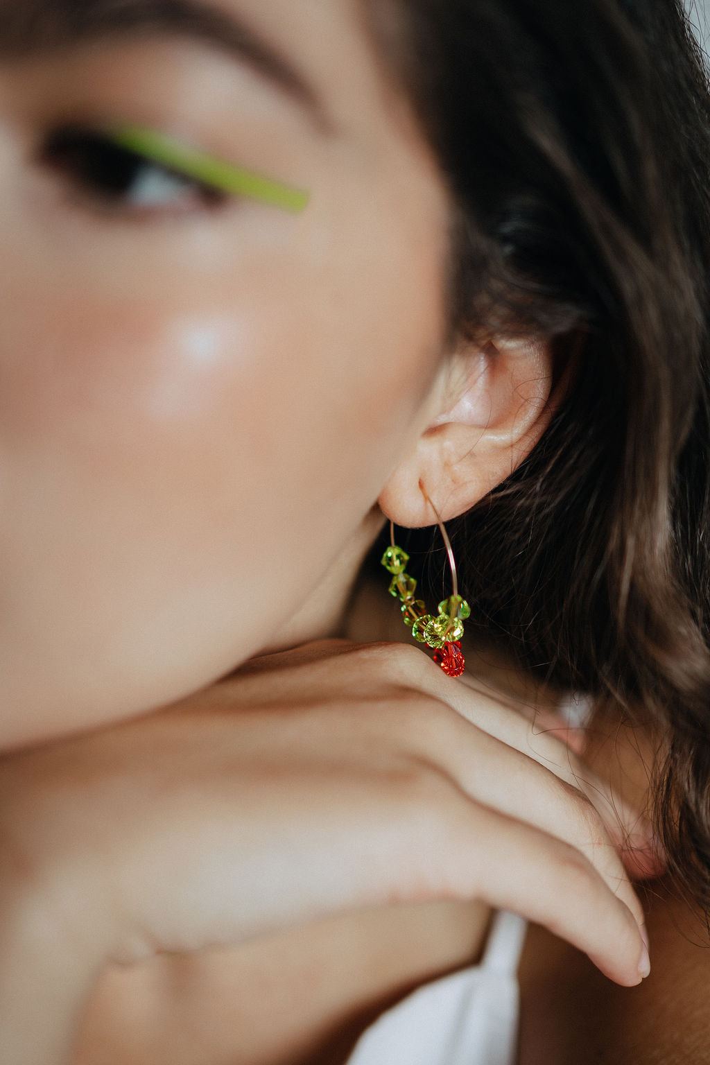 Large Spark Crystal Hoops | Friendship Collection