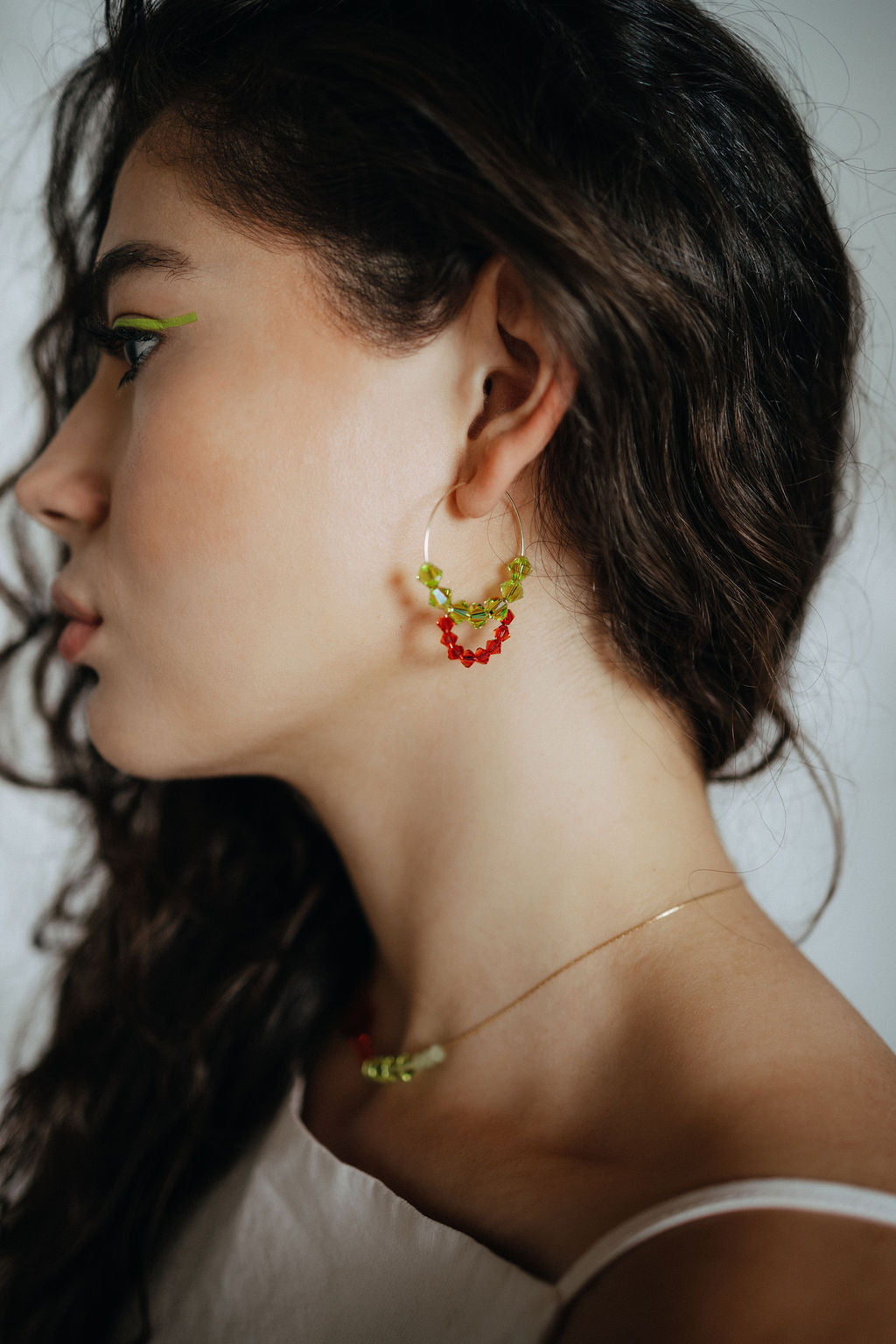 Large Spark Crystal Hoops | Friendship Collection