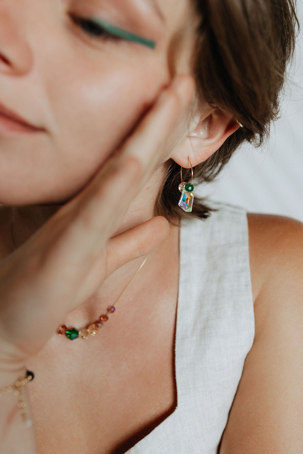 Small Muse Crystal Hoops | Friendship Collection