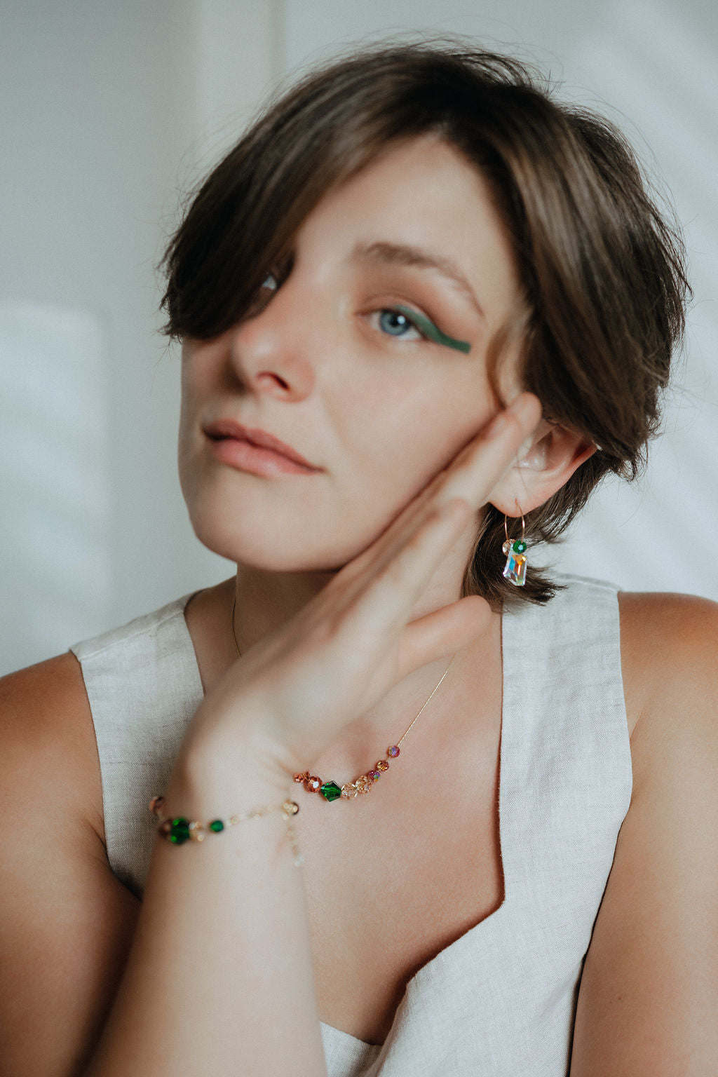 Small Muse Crystal Hoops | Friendship Collection