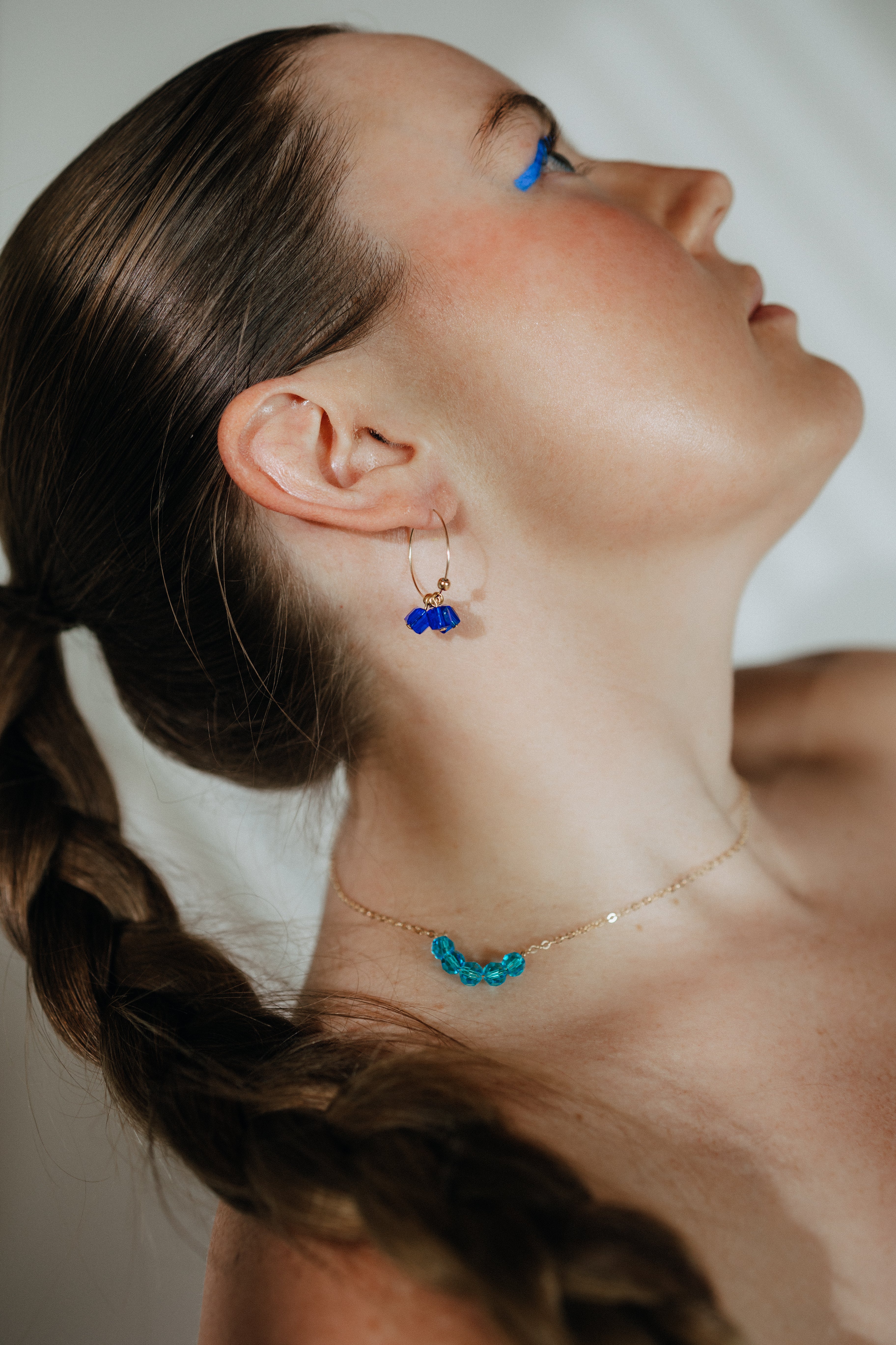 Small Anchor Crystal Hoops | Friendship Collection