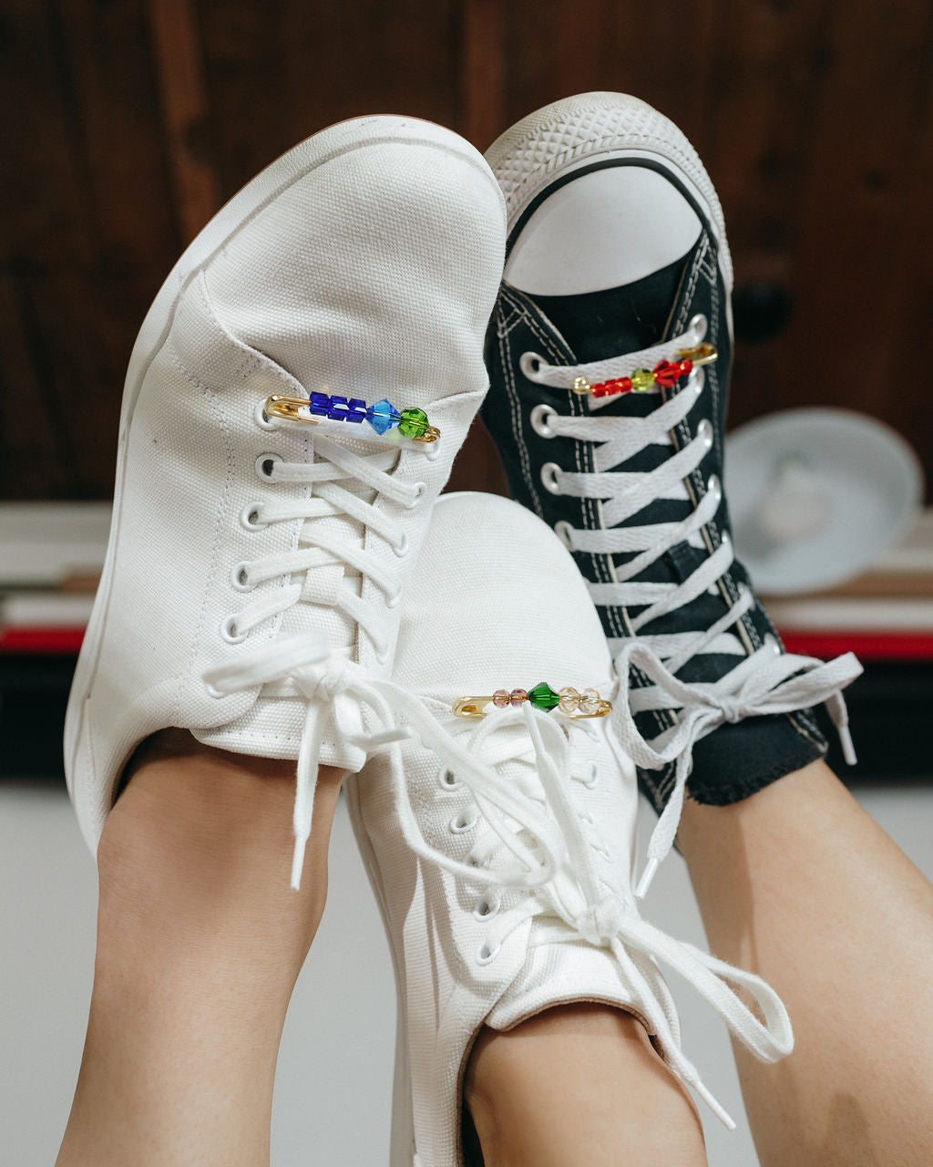 Safety Pin Crystal Shoe Pin | Friendship Collection