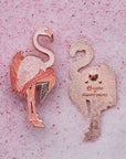 Enamel Pin: Glow-in-the-Dark Flamingo