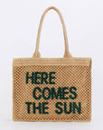 LARGE CAPACITY STRAW BAG WITH EMBROIDERED LETTERS_CWAB4700: CAMEL / (OS) 1