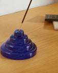 Meso Glass Incense Holder | Cobalt