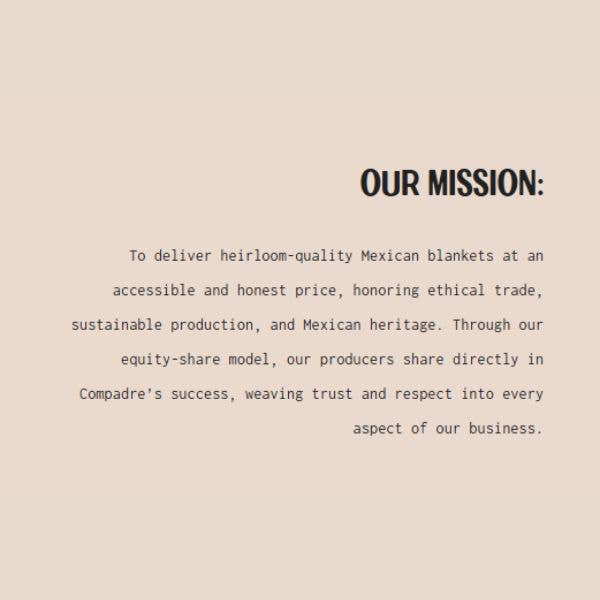 Compadre text graphic titled Our Mission
