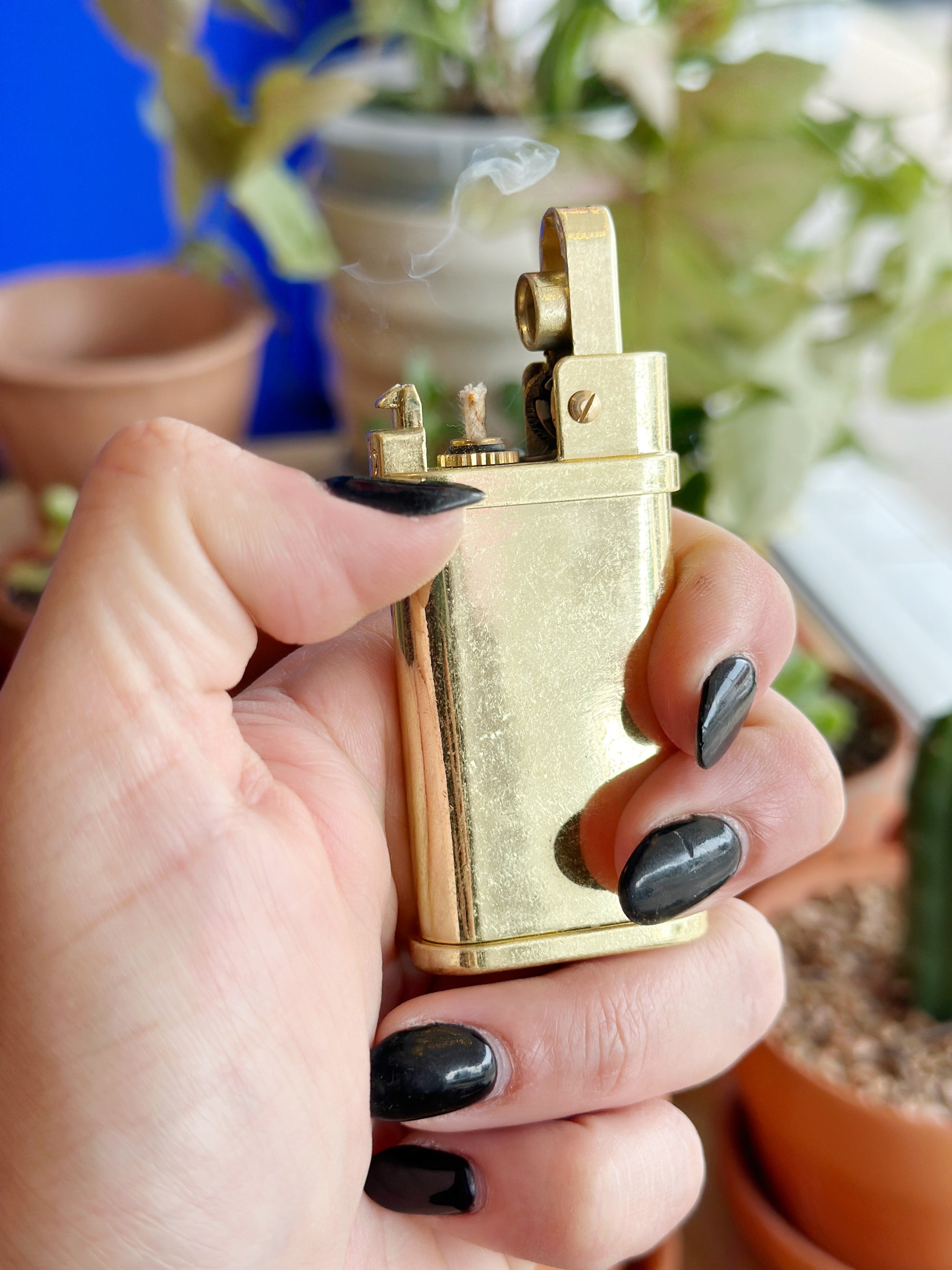 Trench Lighter | Brass Flip Top