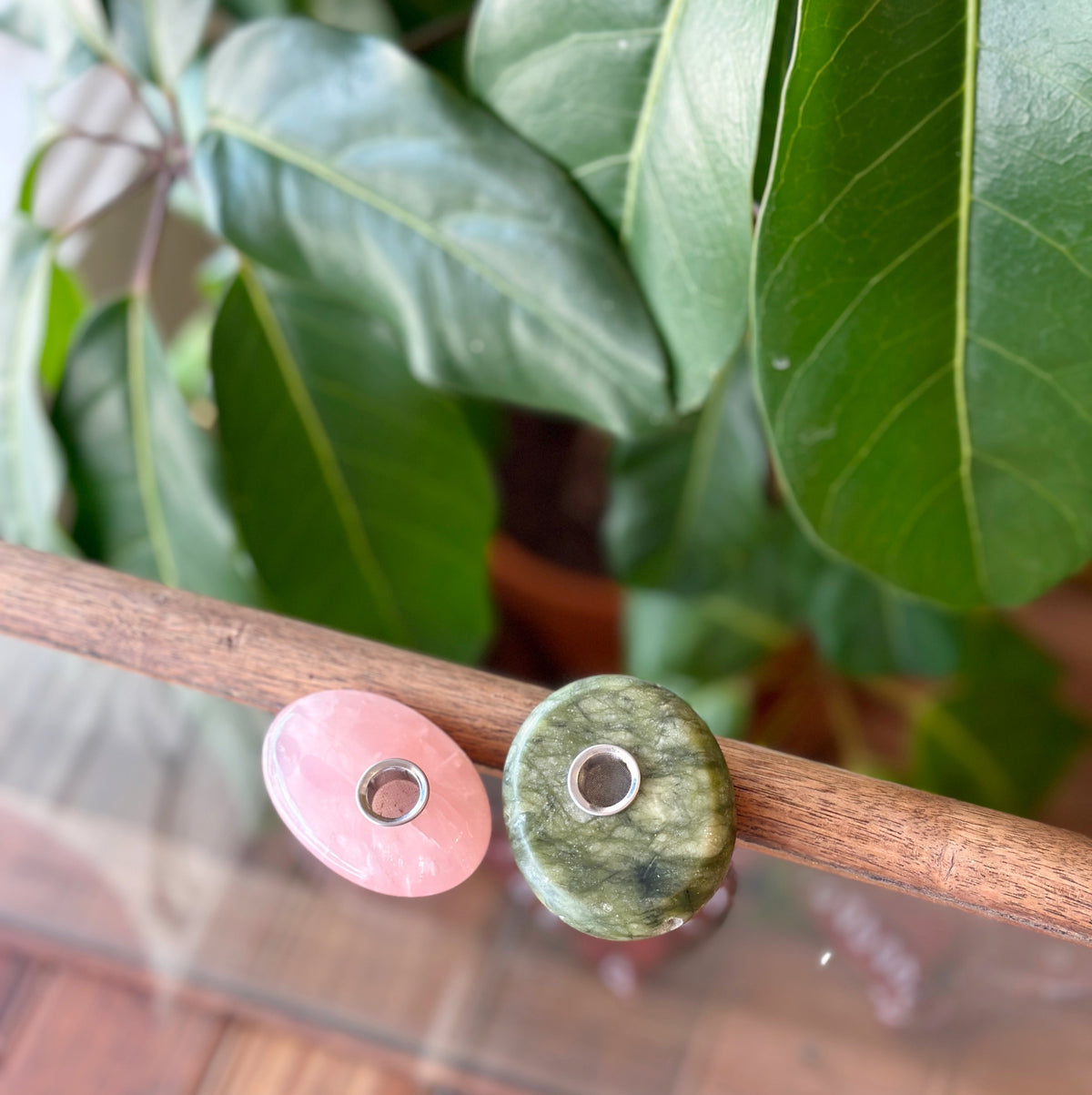 Crystal Pebble Pipe | Serpentine Jasper