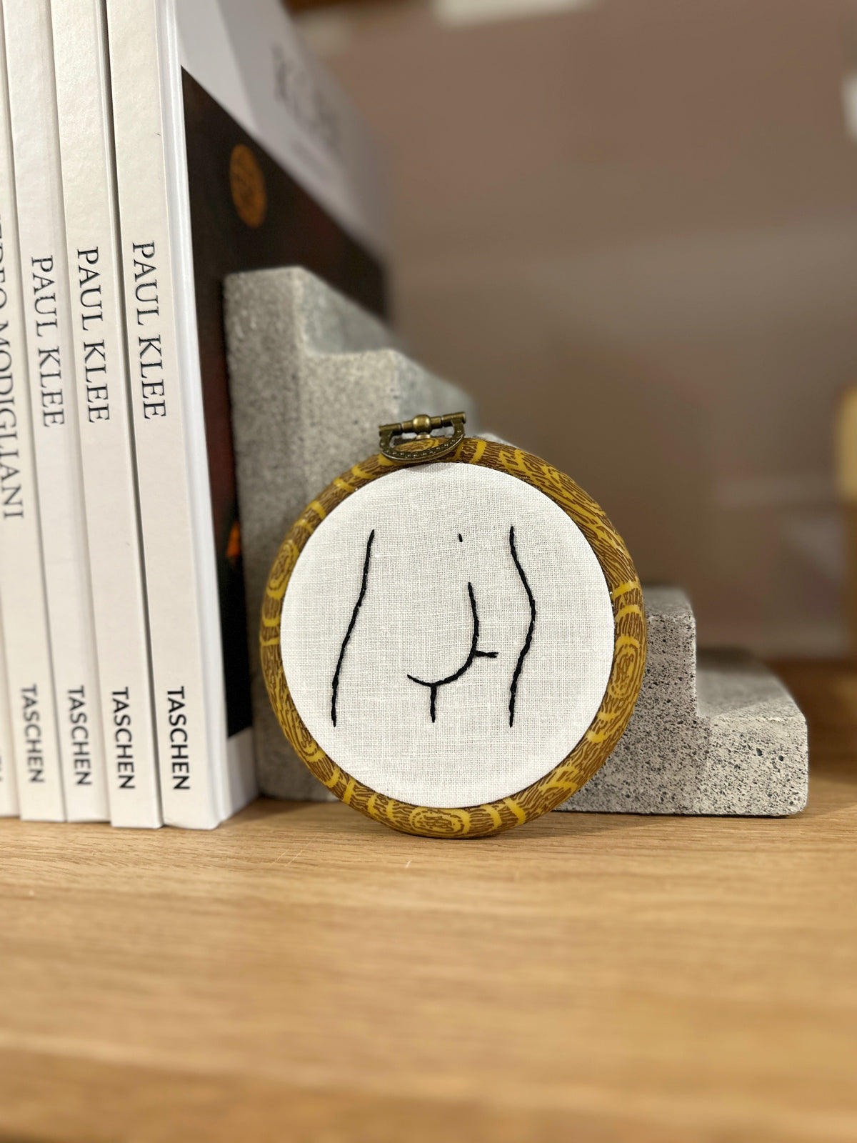 His Butt | Framed Embroidery