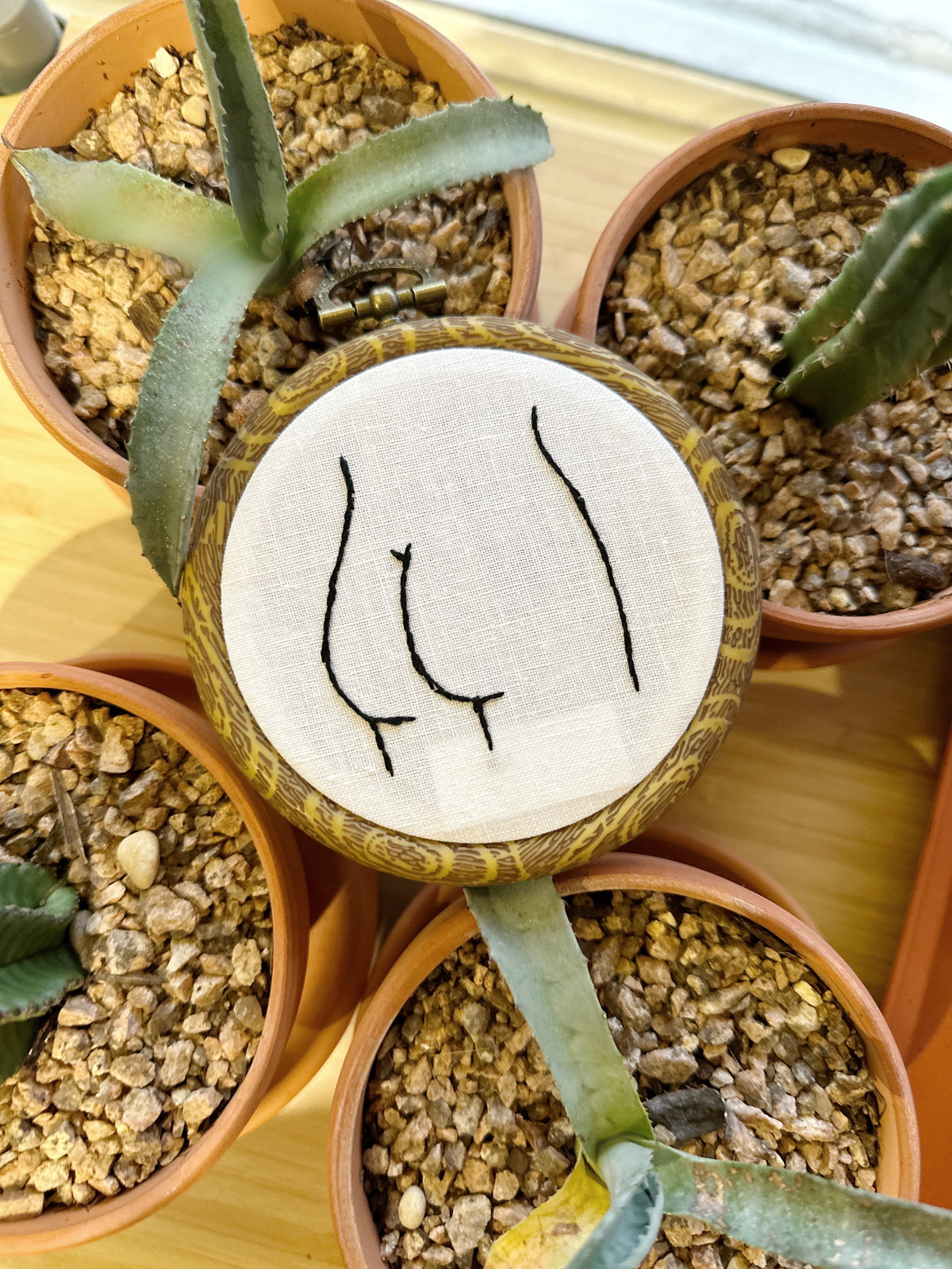 Her Butt | Framed Embroidery