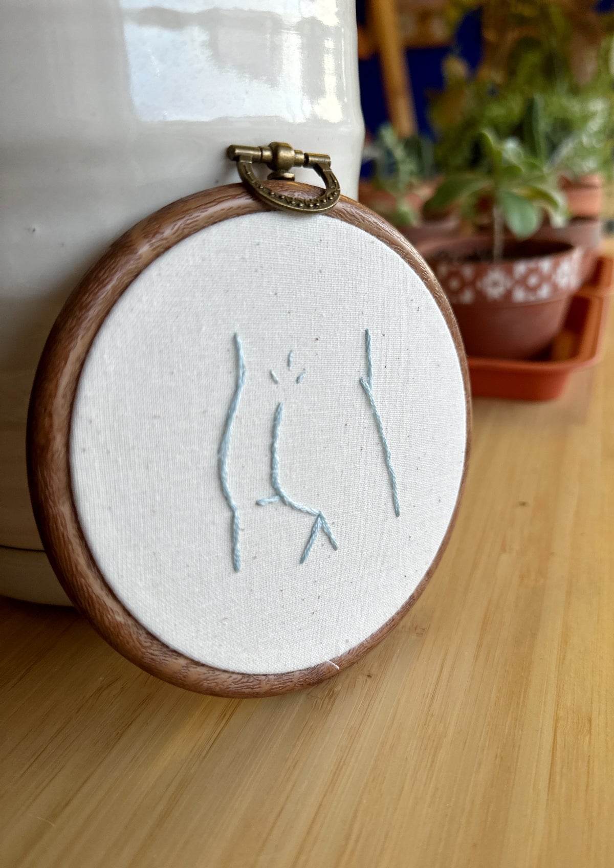 Her Butt | Framed Embroidery