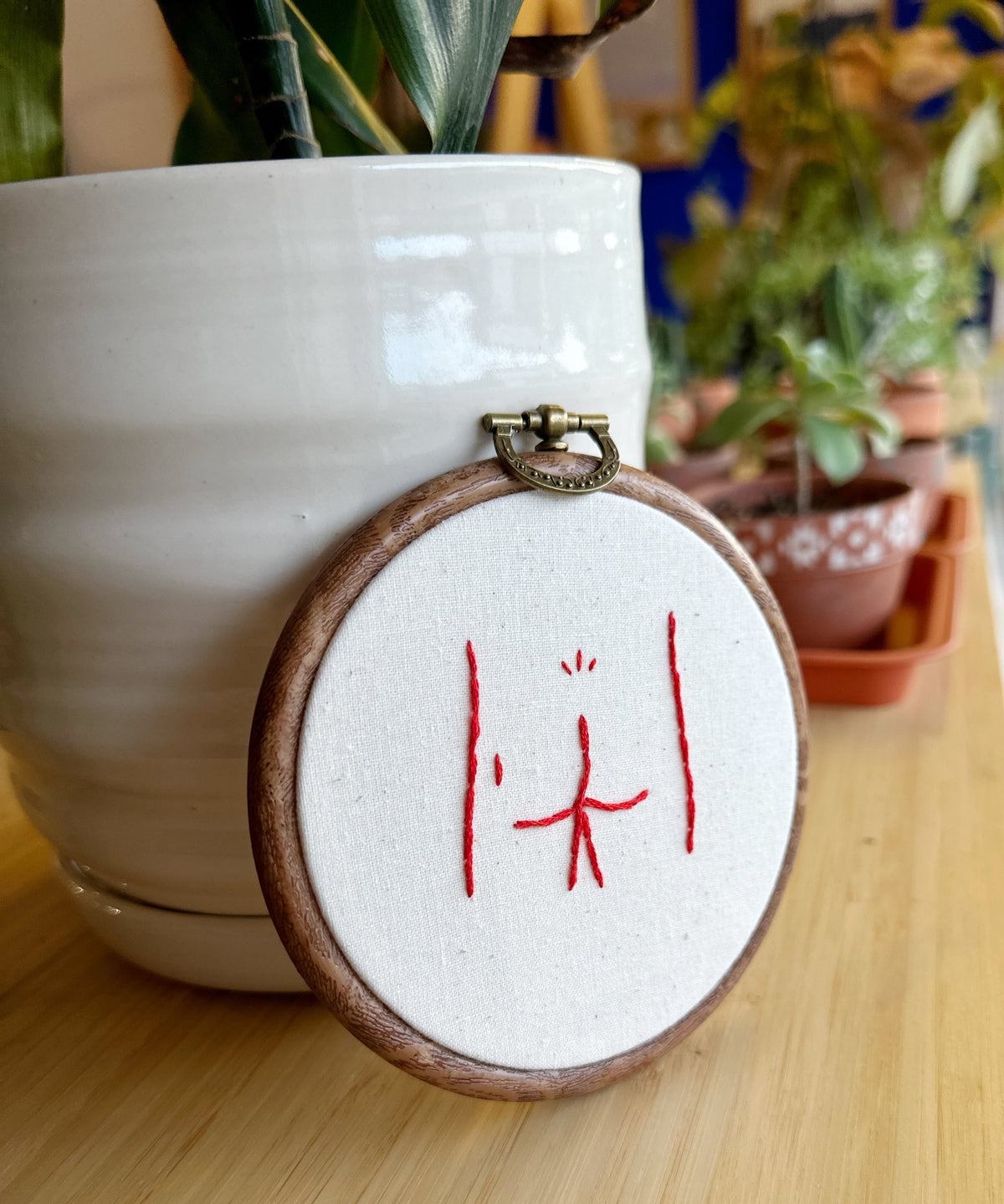 His Butt | Framed Embroidery