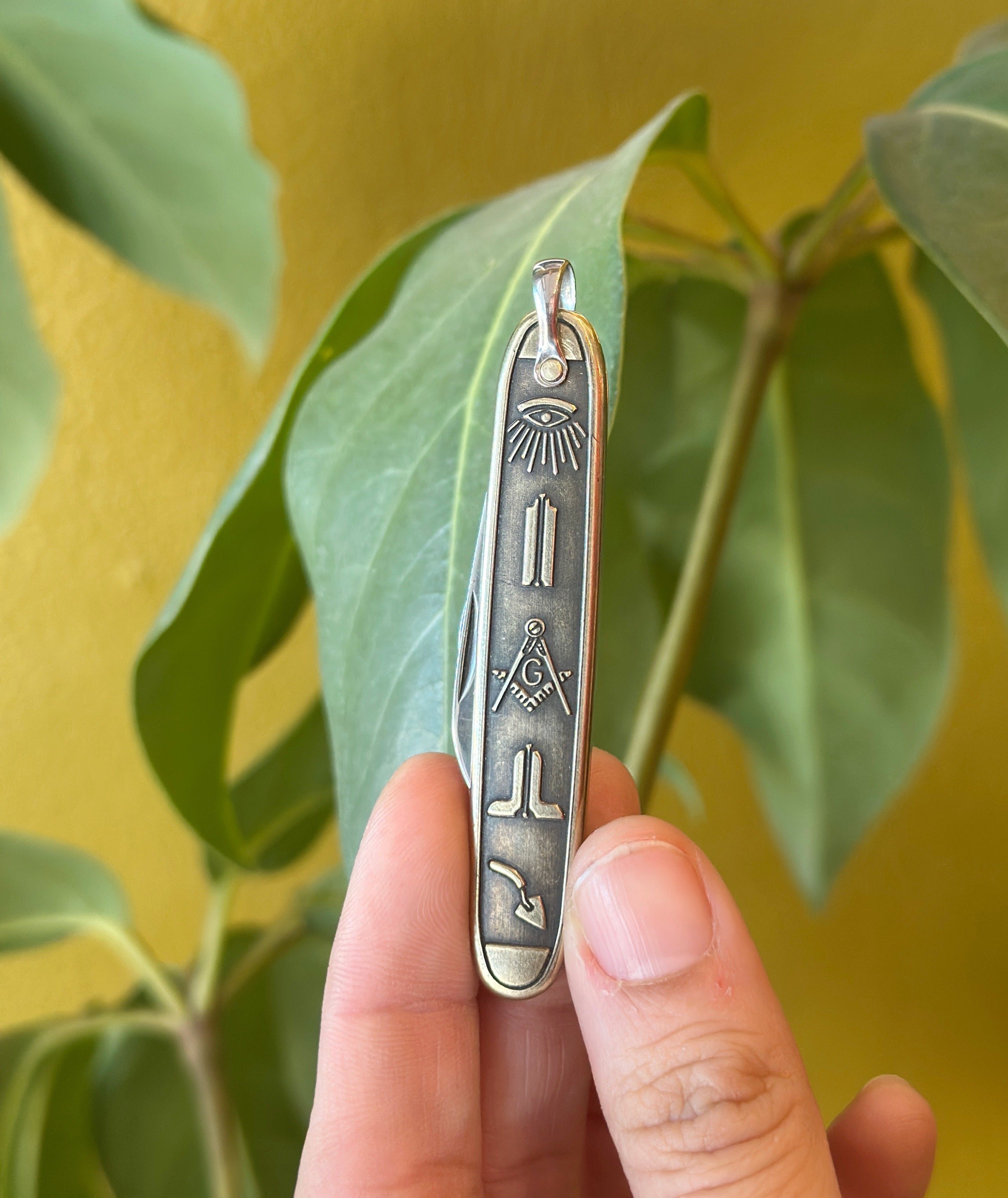 Brass Masonic Pocket Knife