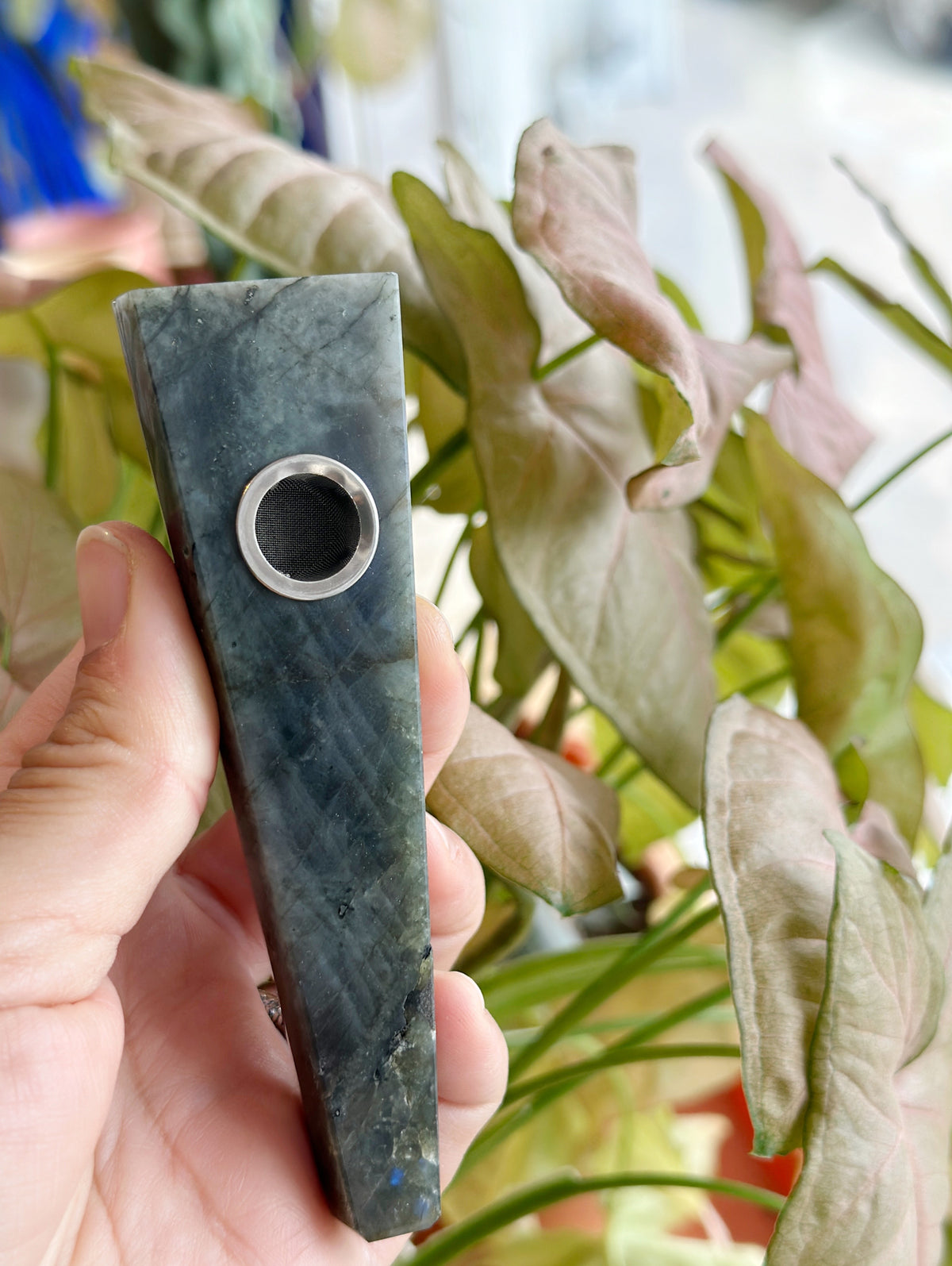 Crystal Pipe | Labradorite Wand
