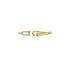 Open gold-filled easy lock clasp on white