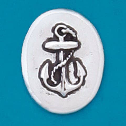 This anchor coin is the perfect little addition to carry around in your bag or decorate spaces around your home. The front of the coin features an anchor and the back of the coin reads "refuse to sink", reminding us to never give up hope. This coin isn't just cute decor, it's got a message to get across!

Fine hand-crafted pewter, made in Canada.