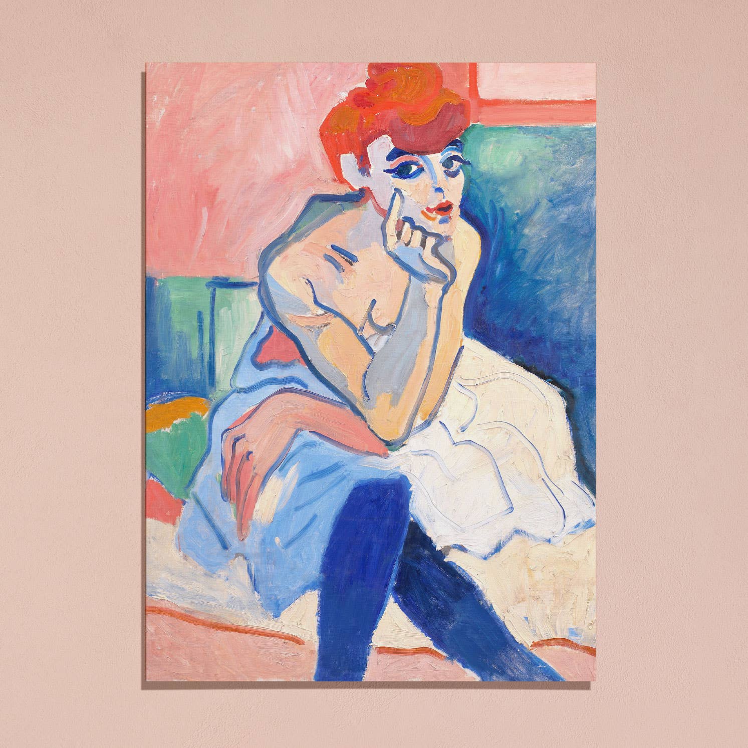 Bold and expressive, this André Derain portrait print adds vintage Fauvist charm to your space. A colorful, timeless piece for any art lover’s wall.