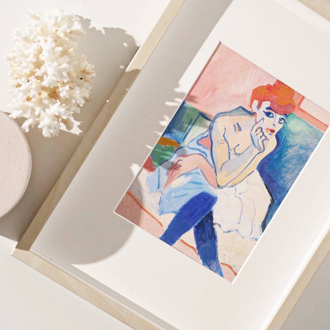 Bold and expressive, this André Derain portrait print adds vintage Fauvist charm to your space. A colorful, timeless piece for any art lover’s wall.