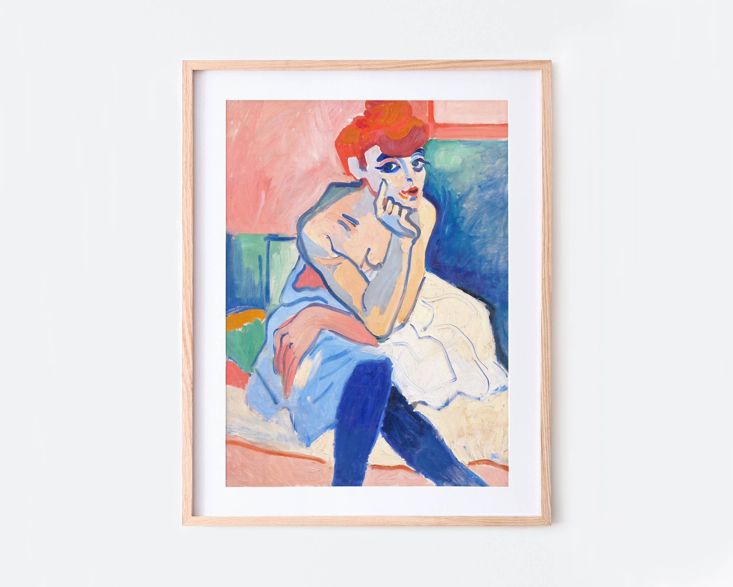 Bold and expressive, this André Derain portrait print adds vintage Fauvist charm to your space. A colorful, timeless piece for any art lover’s wall.