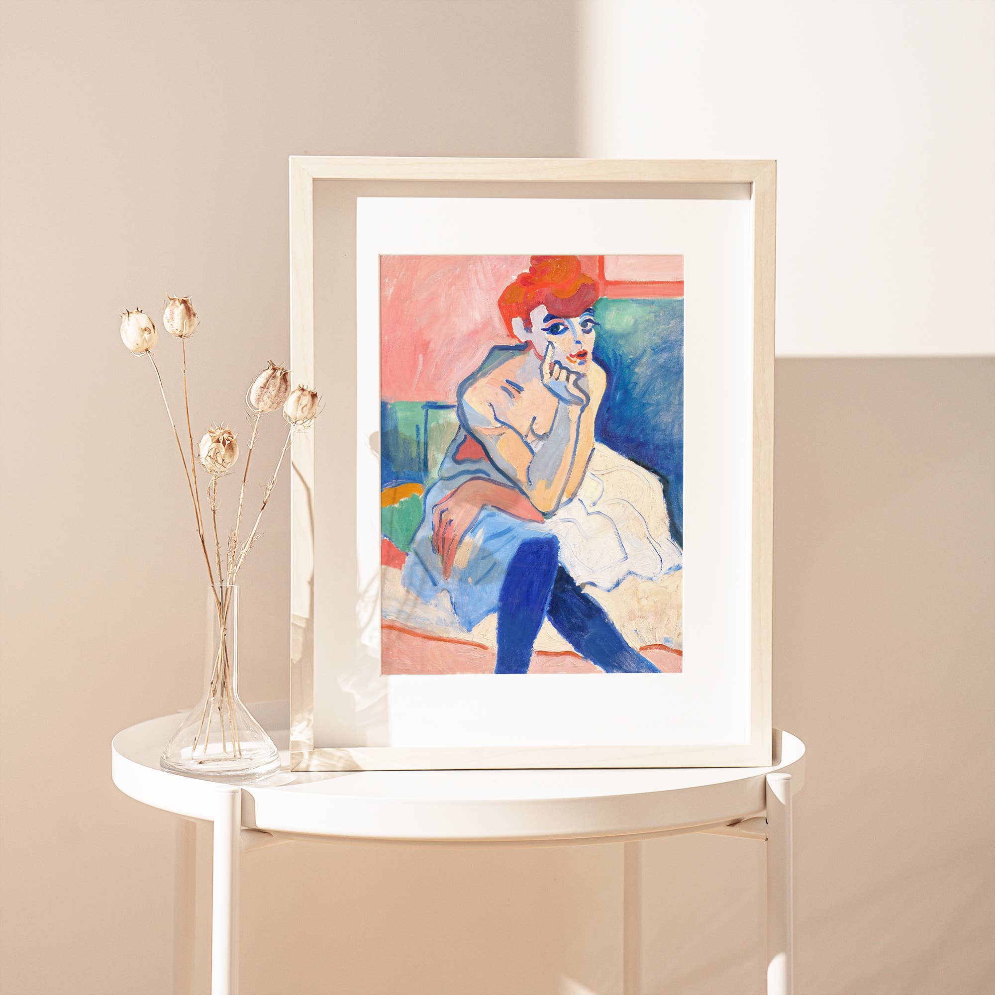 Bold and expressive, this André Derain portrait print adds vintage Fauvist charm to your space. A colorful, timeless piece for any art lover’s wall.