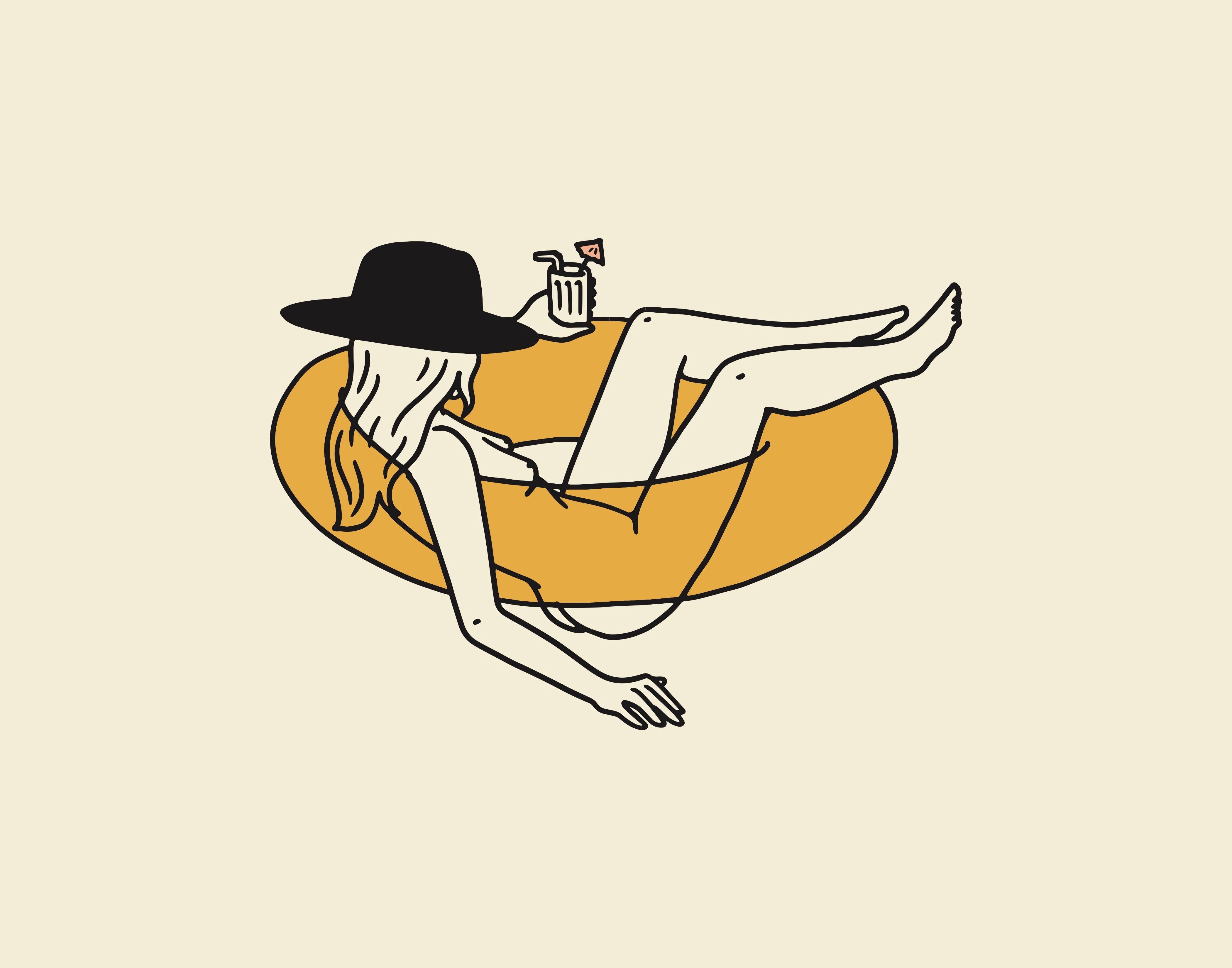 This whimsical art print features a minimalist cowgirl casually floating down a river, bringing a perfect mix of Western charm and serene, minimal line art. It’s the perfect piece of wall decor for adding a unique, carefree vibe to any space.