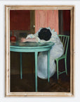 Despite the original artwork by Ramon Casas being over 100 years old, we can relate to her. Featuring stunning complementary colors of red and green, this print is striking along with being relatable. Let this piece capture your tiredness and become a talking point in your home. (No, seriously, we know you're exhausted.)