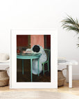 Despite the original artwork by Ramon Casas being over 100 years old, we can relate to her. Featuring stunning complementary colors of red and green, this print is striking along with being relatable. Let this piece capture your tiredness and become a talking point in your home. (No, seriously, we know you're exhausted.)