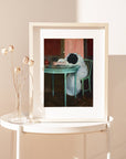 Despite the original artwork by Ramon Casas being over 100 years old, we can relate to her. Featuring stunning complementary colors of red and green, this print is striking along with being relatable. Let this piece capture your tiredness and become a talking point in your home. (No, seriously, we know you're exhausted.)