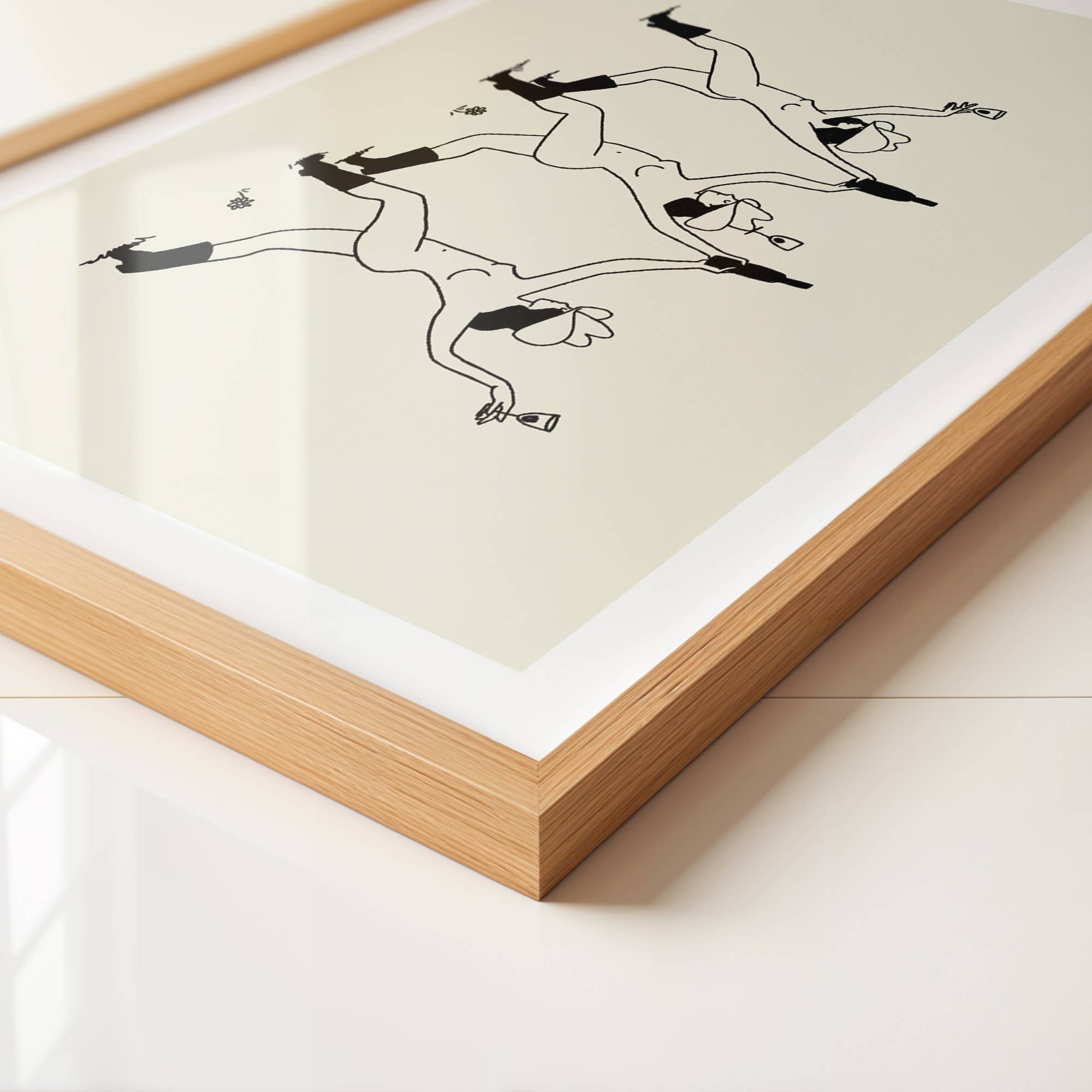 Celebrate friendship, fun, and good times with this minimalist western art print. Featuring three cowgirls strolling through a sunlit field with wine in hand, this charming vintage-inspired art print adds a playful, free-spirited touch to any home decor. Perfect as a cowgirl art print or wine-themed wall decor, it brings warmth, whimsy, and adventure to living rooms, kitchens, or cozy nooks.