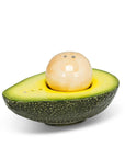 Spice up guacamole and so much more with this realistic-looking Avocado and Pit Salt &amp; Pepper Shaker set. Crafted out of ceramic, this beautifully painted faux-avocado and pit look just like the real thing — the perfect complement to any Mexican-food lover's dining table.