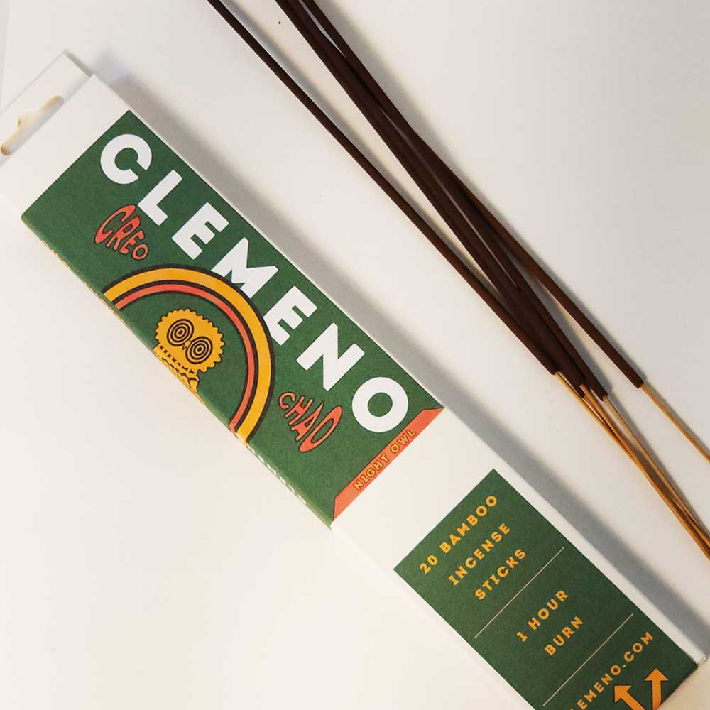 Set the mood with Clemeno’s Night Owl bamboo incense sticks. This alluring scent unfolds in layers, creating a cozy, sophisticated atmosphere that invites relaxation and reflection.