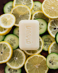 This soap has a bright, zesty lemon-forward scent that's perfect for the kitchen! Neutralize strong cooking odors like onions and garlic with the fragrance of freshly picked lemons while keeping your hands soft and clean. Lemon is highly regarded for its brightening and astringent properties, making this citrus soap a must-have for every home chef! Handcrafted in India by the master soap makers of Palam Rural where one bar of soap sends one child to school for one day.