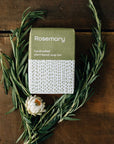 A great way to start your day! Along with its natural deodorizing properties, the invigorating scent of rosemary is known to energize and enhance mental clarity, making this soap an excellent choice for your morning shower. Gentle enough to use daily, non-drying and a natural way help promote a healthy, more youthful glow. Handcrafted in India by the master soap makers of Palam Rural where one bar of soap sends one child to school for one day.&nbsp;