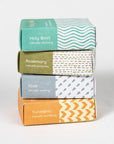A great way to start your day! Along with its natural deodorizing properties, the invigorating scent of rosemary is known to energize and enhance mental clarity, making this soap an excellent choice for your morning shower. Gentle enough to use daily, non-drying and a natural way help promote a healthy, more youthful glow. Handcrafted in India by the master soap makers of Palam Rural where one bar of soap sends one child to school for one day.&nbsp;