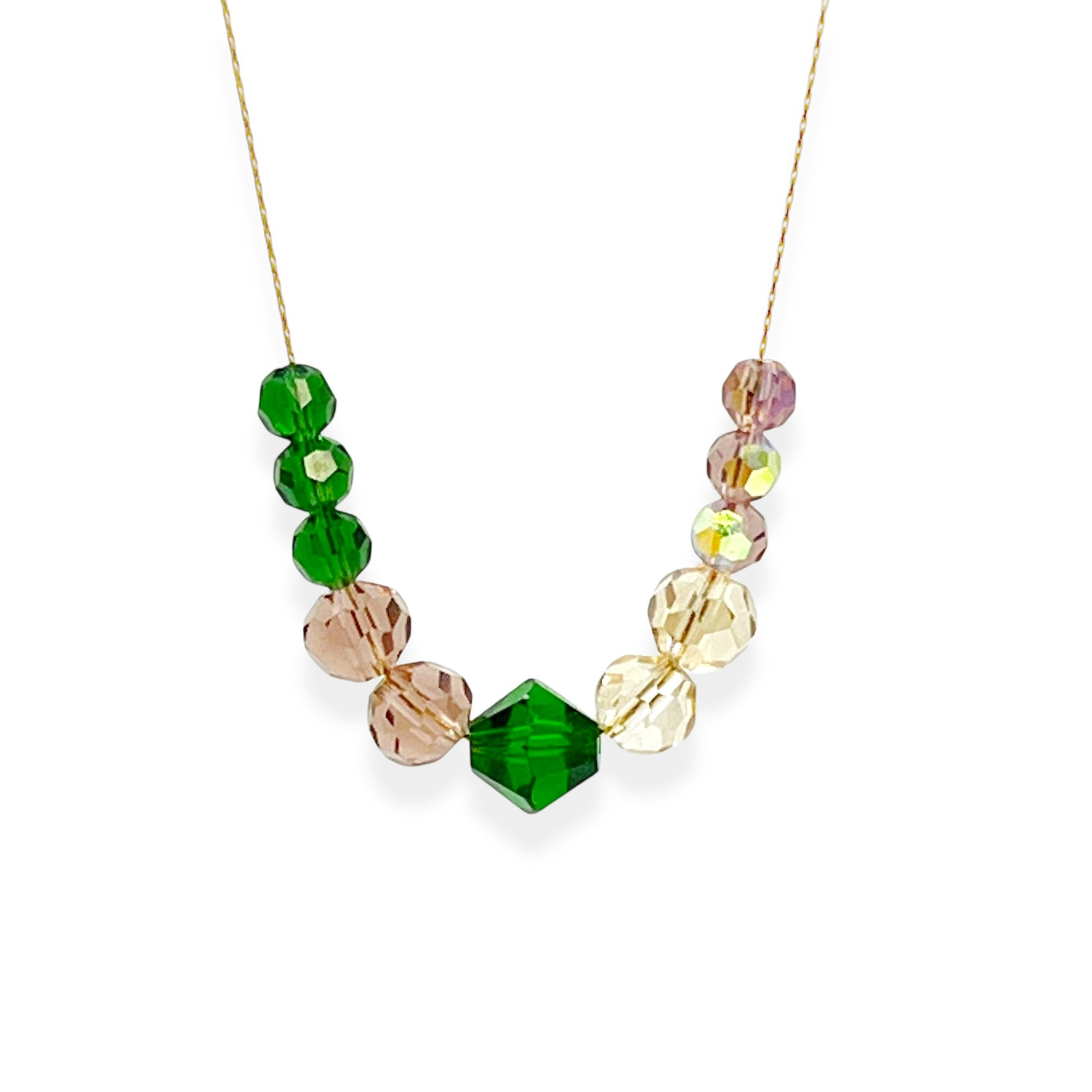 Delicate with just the right amount of shimmer, the Beaded Crystal Necklace is a modern friendship heirloom. Each piece features faceted crystals strung on a 14k gold-filled beading chain that adjusts to your ideal length. Wear it as a daily reminder of the people who color your world.