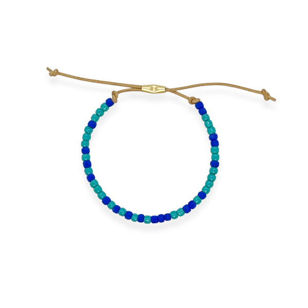 ●tow tow archive● Feverfew Leather Bead Bracelet Blue TBH5 Turquoise & Leather Cowgirl Bracelet, Southwestern Jewelry