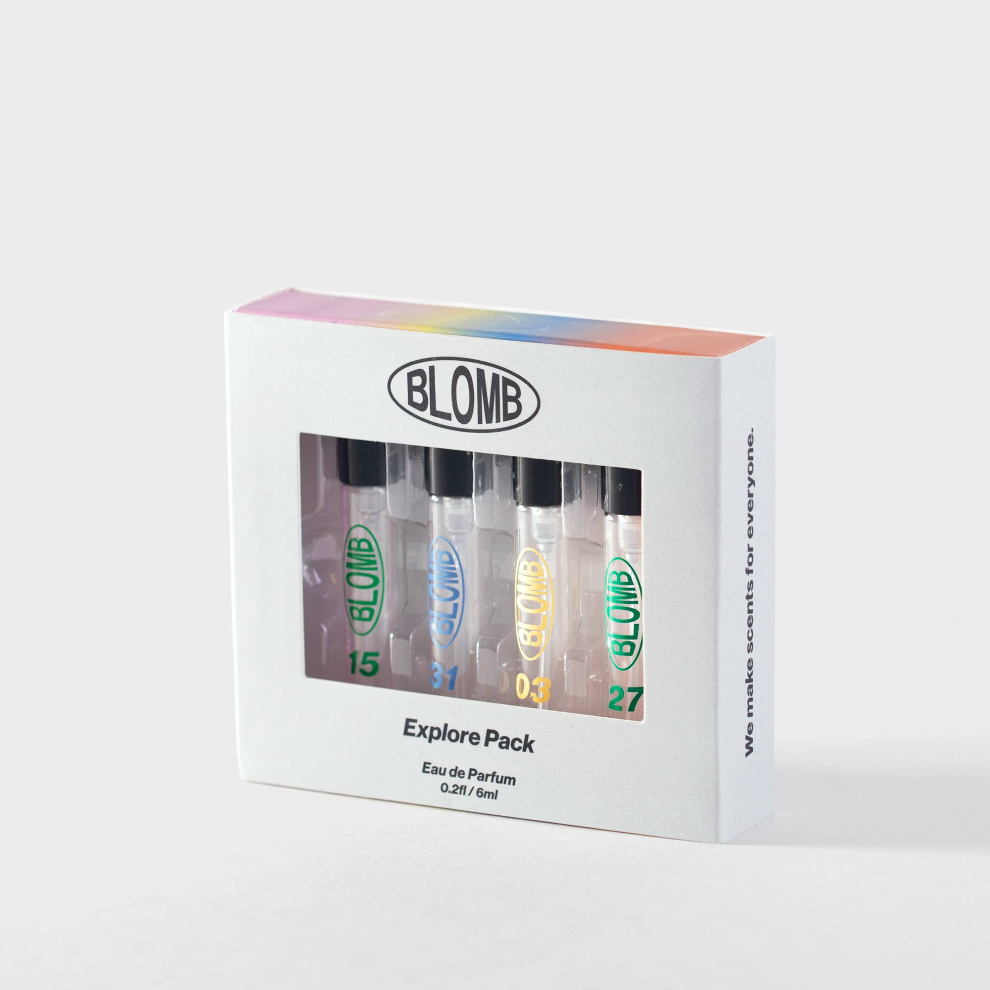 Not sure where to start?&nbsp;Blomb's Explore Pack is the perfect way to sample a little bit of everything before committing to a full bottle. Try them out, discover your favorite scent, and see which one matches your style.