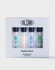 Not sure where to start?&nbsp;Blomb's Explore Pack is the perfect way to sample a little bit of everything before committing to a full bottle. Try them out, discover your favorite scent, and see which one matches your style.