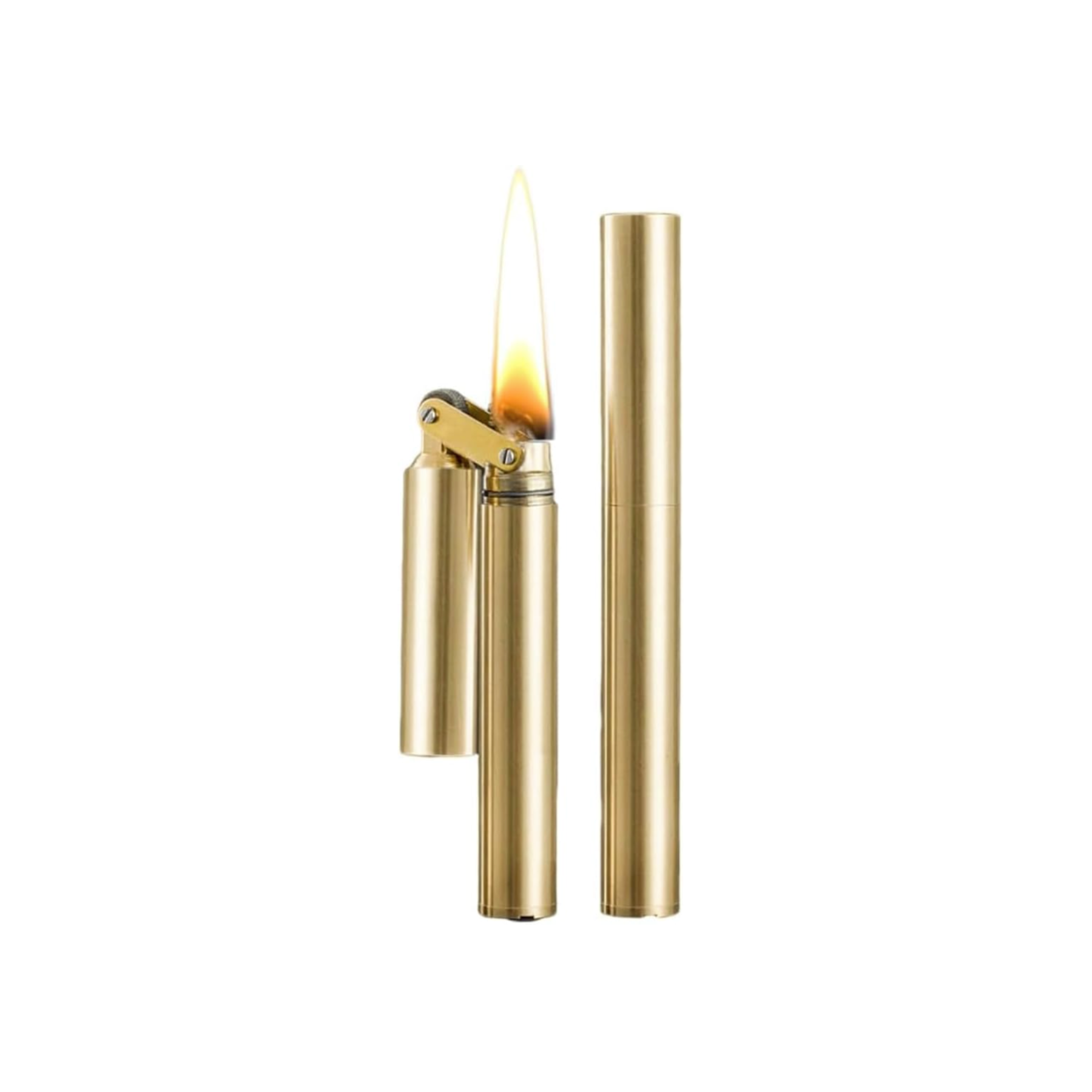 Elevate your everyday rituals with the Brass Stick Lighter. Made of durable brass, this refillable lighter features a high ignition rate flint wheel, ensuring reliable performance. Its ergonomic design makes sparking a flame a breeze.&nbsp;
