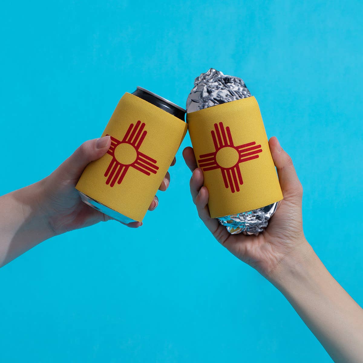 The Burrito Blanket keeps burritos warm and drinks cold with insulated fabric and an adjustable fit. Perfect for bottles, cans, and ultimate temperature control!
