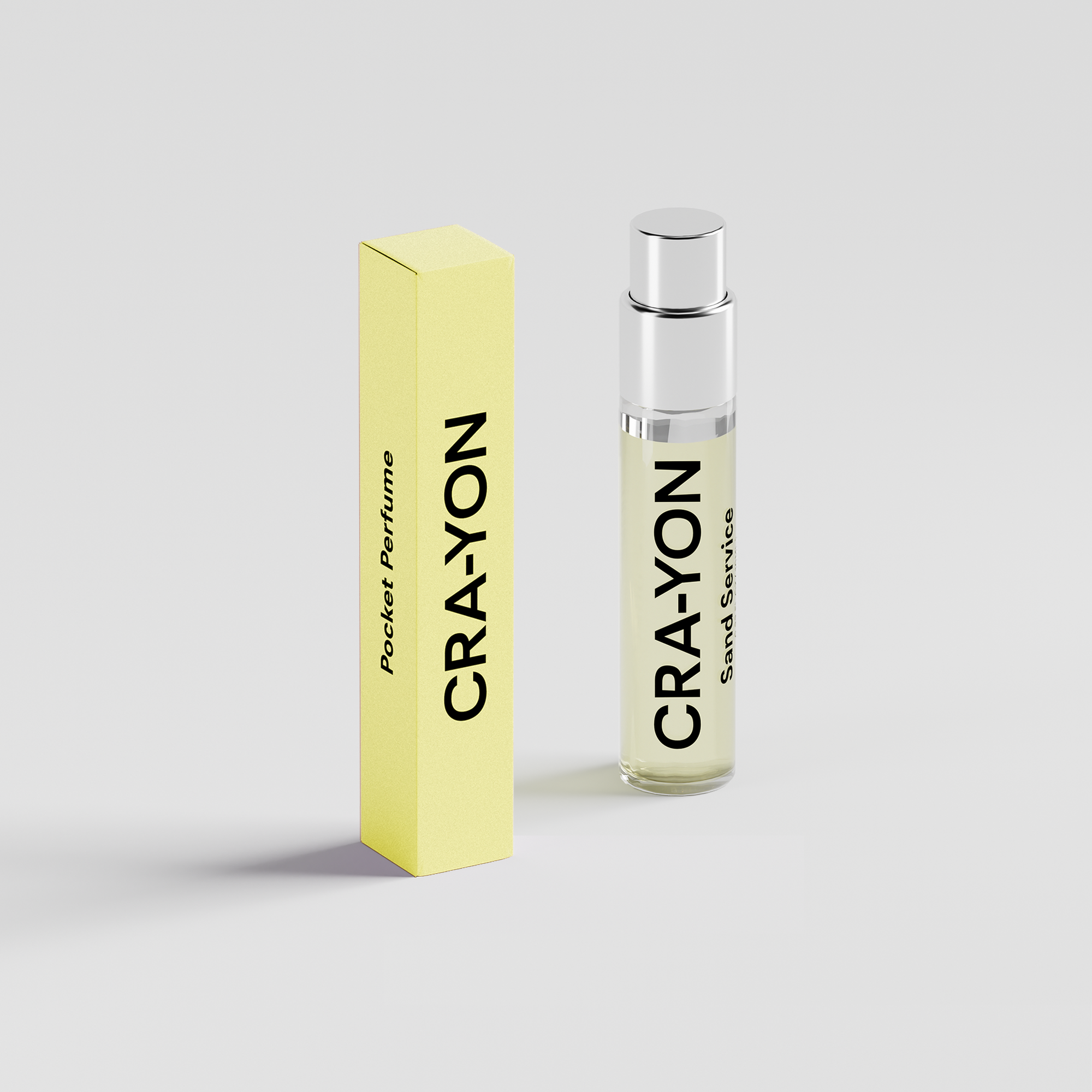 CRA-YON Sand Service 10ml Eau de Parfum. Powdery-woody notes of violet, orris, amber & cedar. Unisex, versatile, travel-friendly, vegan, cruelty-free.