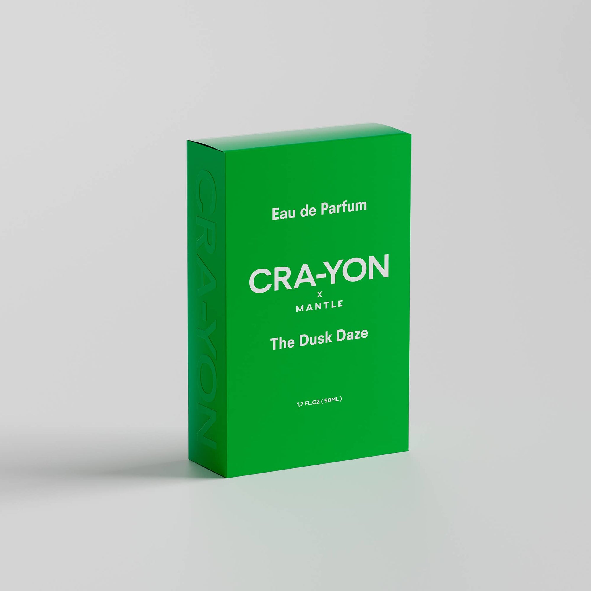CRA-YON The Dusk Daze Eau de Parfum in 10ml & 50ml. Green, spicy scent with bergamot, cannabis, saffron & patchouli. Unisex, vegan, cruelty-free.