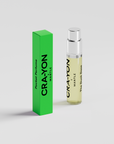 CRA-YON The Dusk Daze Eau de Parfum in 10ml & 50ml. Green, spicy scent with bergamot, cannabis, saffron & patchouli. Unisex, vegan, cruelty-free.